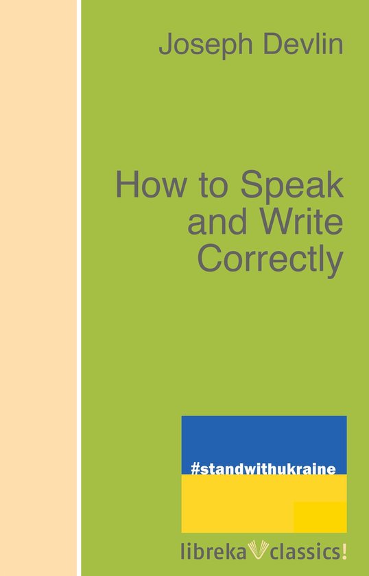 How to Speak and Write Correctly - cover
