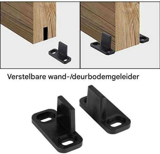 EXCITAT Schuifdeurrails - Kunststof schuifdeurrails - met schroeven en expansiebuizen - Geschikt voor slaapkamers, kasten, keukens, schuren, badkamers van EXCITAT — afbeelding 3