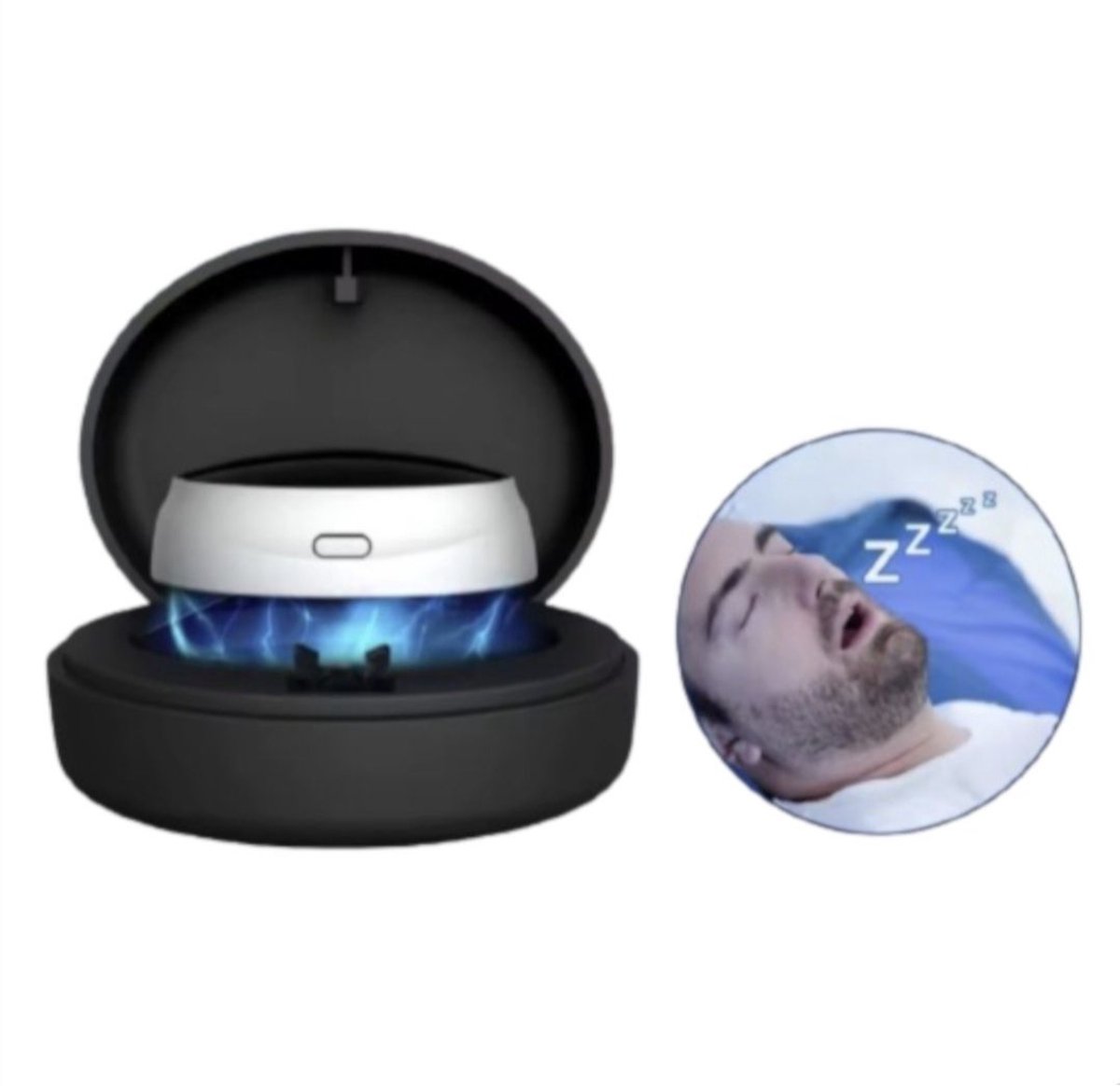 DAKANNA® - Anti Snurk - Draagbaar EMS Anti-Snoring Stop Instrument - Snurken - Extra Patches - Comfortabel & USB Oplaadbaar - Onderkin Afslanker
