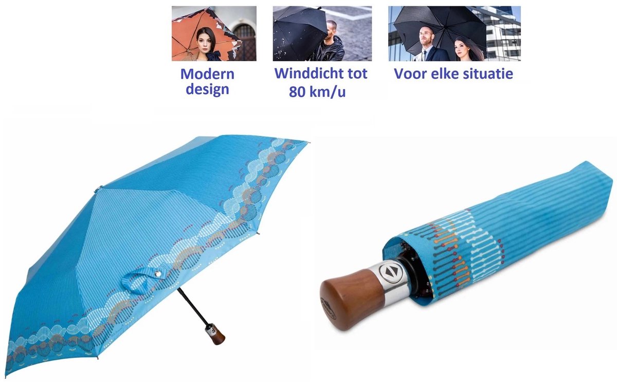 Paraplu voor dames, heren en familie. Automatische open en te sluiten paraplu. Stormparaplu - Winddicht tot 80 km/u. Carbon Steel. Lichtgewicht en Duurzaam - Ø 100 cm. Reisparaplu / Waterdicht / Automatisch / Modern design / Hoge kwaliteit.