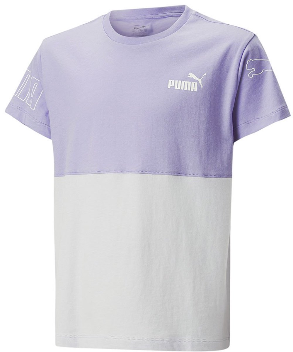 Puma Power Colorblock T-shirt Met Korte Mouwen 3-4 Years Meisje Vivid Violet