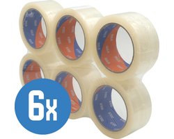 DULA Verpakkingstape - Transparant - PP Plakband - 50mmx66m - 6 rollen dozen tape