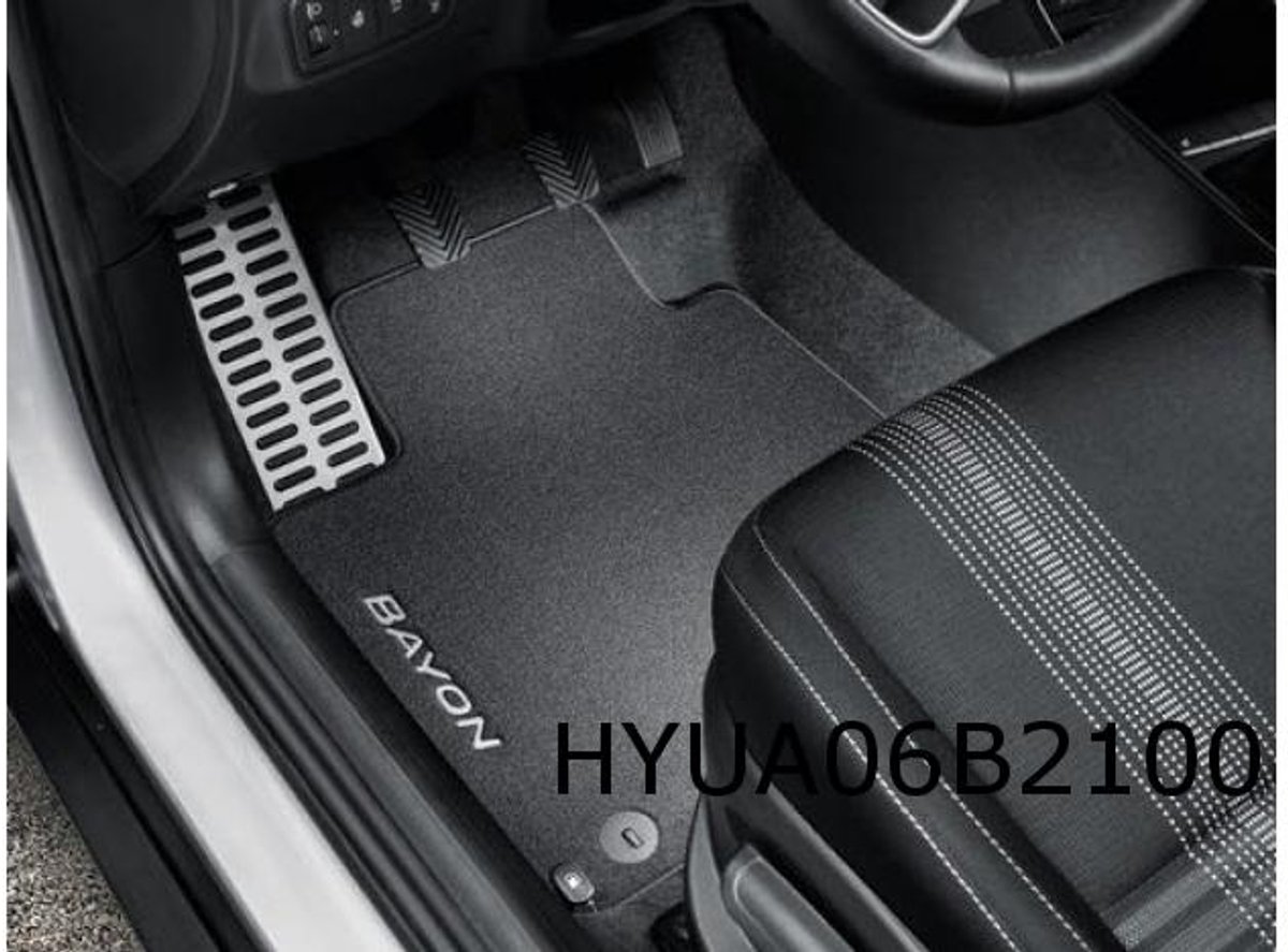 Hyundai Bayon Mattenset velours (4x) tekst "Bayon" Origineel! Q0143ADE50