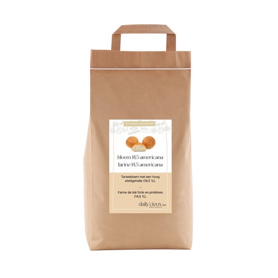Bloem Americana 5kg – Professionele tarwebloem voor brood, pistolets, pizza & focaccia, klaaskoeken, rozijnenbrood, gevulde broden, vlechtbrood – Bakingrediënt van bakkerskwaliteit