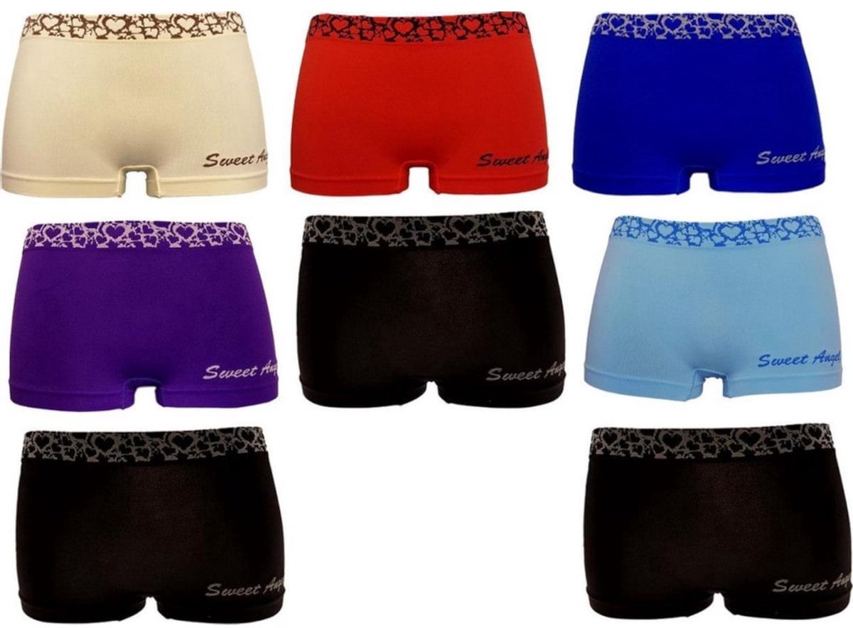 Dames boxershorts Sweet Angel colour 8 stuks one size