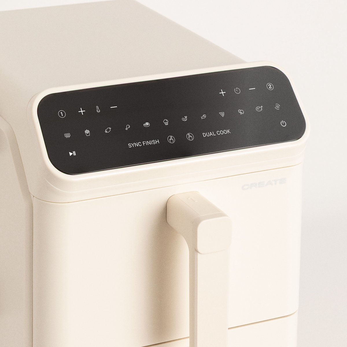 Afbeelding 3 van CREATE - 11,2 L Airfryer met dubbele laag en onafhankelijke bediening, Gebroken wit - AIR FRYER DUAL STACK