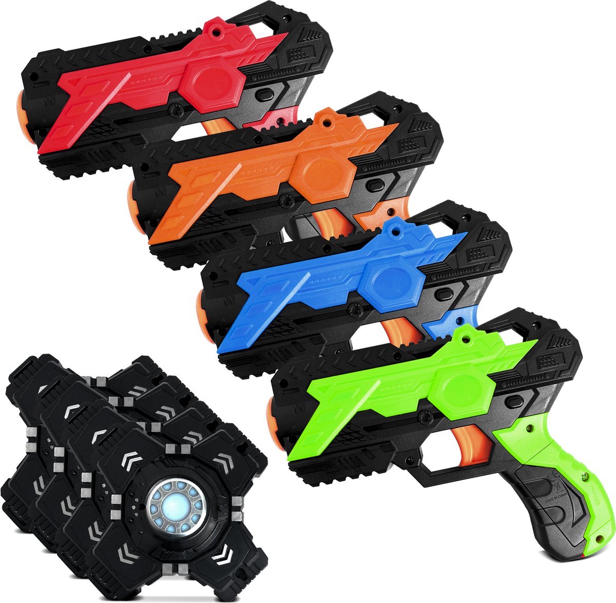 Levay – Lasergame set voor kinderen – 4 pistolen – Met licht en geluid – 4 spelers
