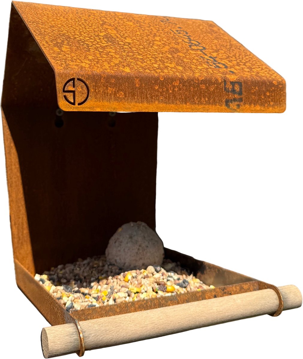 Vogelvoederhuis THUNDER - CORTENSTAAL - Wandmodel