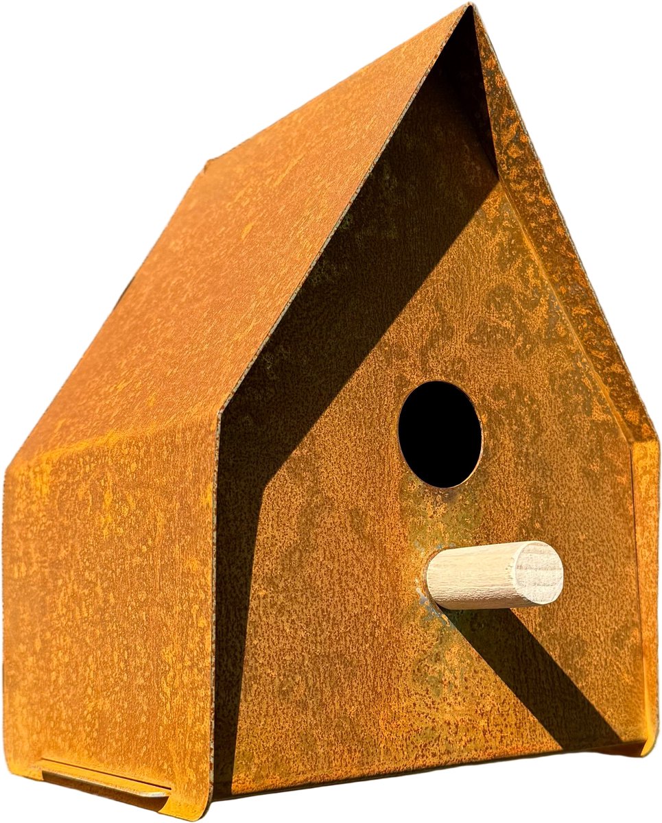 Vogelhuis YETI - CORTENSTAAL - Wandmodel