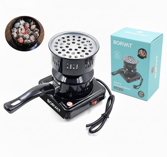 Borvat® Kolenbrander - elektrische kolenstarter - 650W - voor camping — afbeelding 4