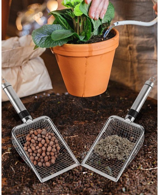 EXCITAT 2-pack - Tuinbodemzeef - Compostzeef - 3,8 mm maaswijdte - Geschikt voor zand, steen, aarde, compost, tuinieren van EXCITAT — afbeelding 2