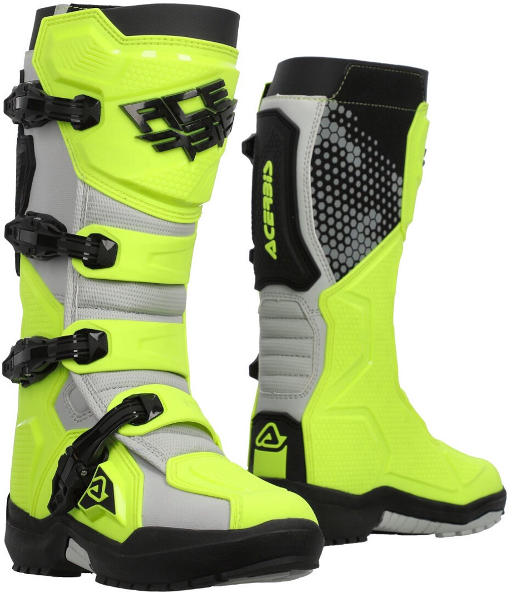 Acerbis Artiglio Geel Grijs Crosslaarzen - Laars