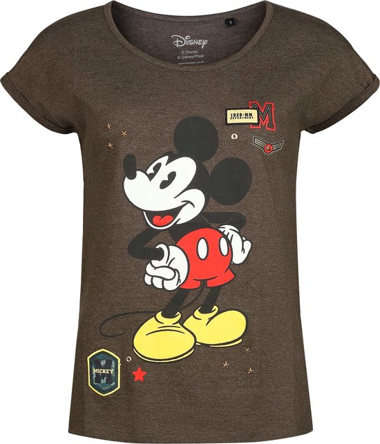 Mickey Mouse Military Dames T-shirt - khaki - S