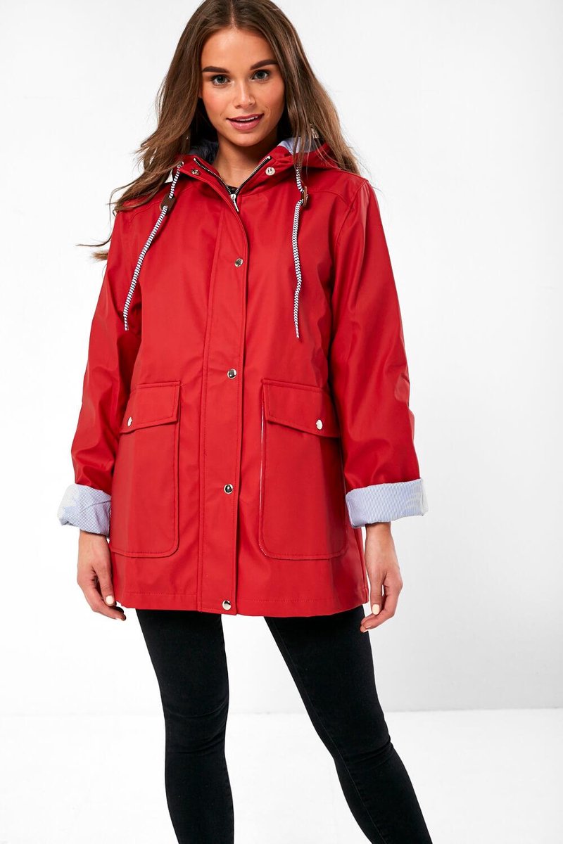 Marc Angelo Rood Regenjas - Regenjas Dames - Maat XS