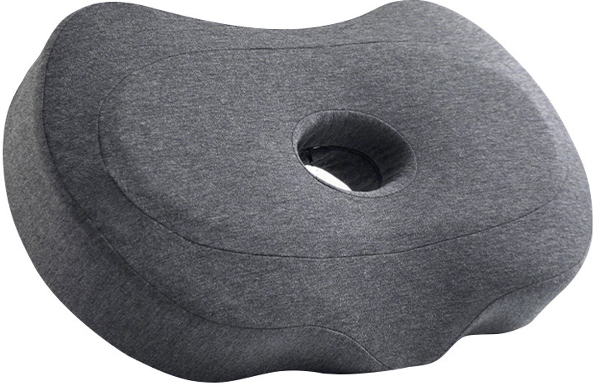 Piercing Kussen - Oorpiercing Kussen Voor Zijslapers - Zijslaapkussen - Traagschuim Kussen - Ergonomisch - Kussen Met Gat Voor Oor - Donut Kussen Piercing - Tegen Oorpijn - 55x 35x 9x 7cm - Afneembare - Grijs - Huidvriendelijk