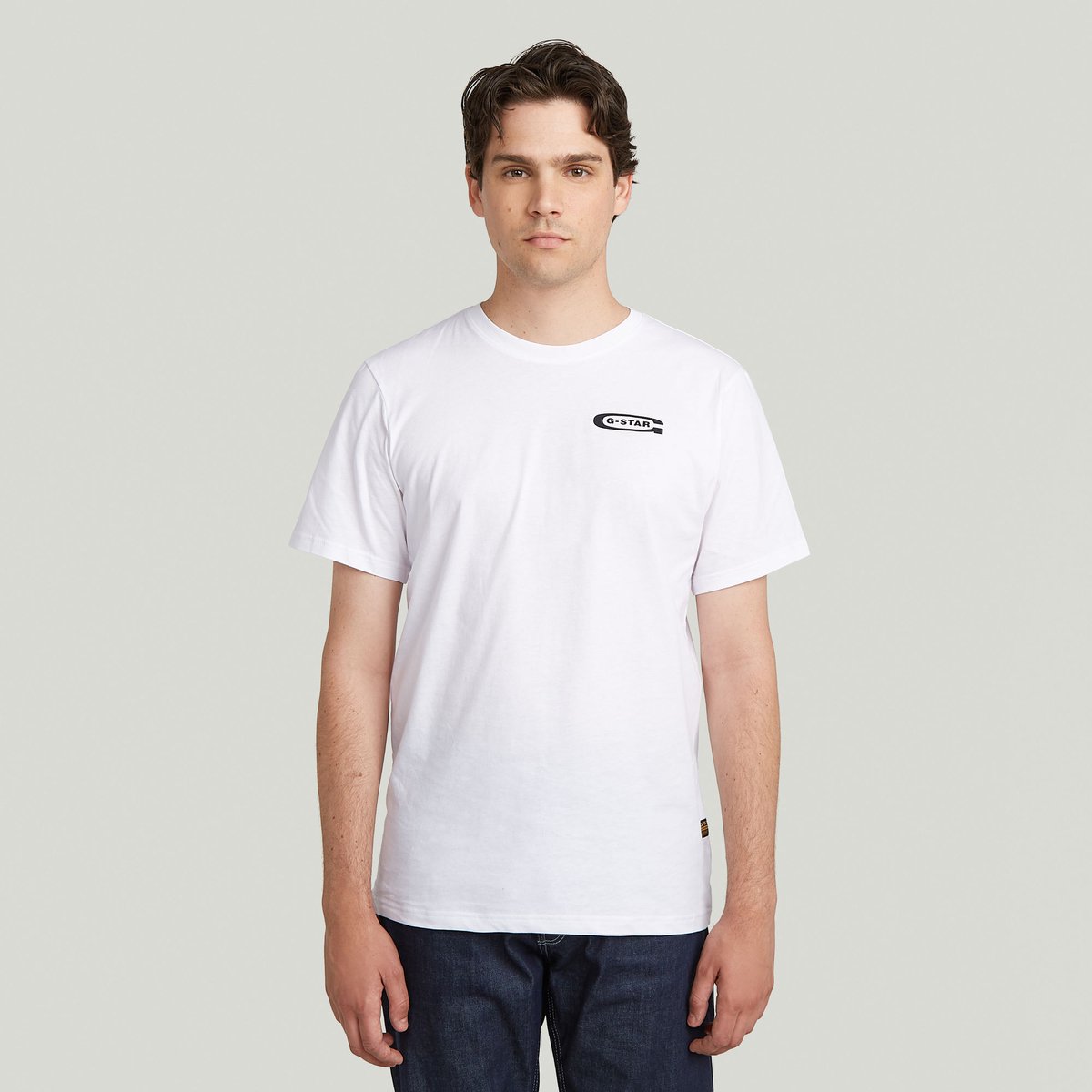 G-Star Old skool gr slim r tee ss Heren T-shirts Wit