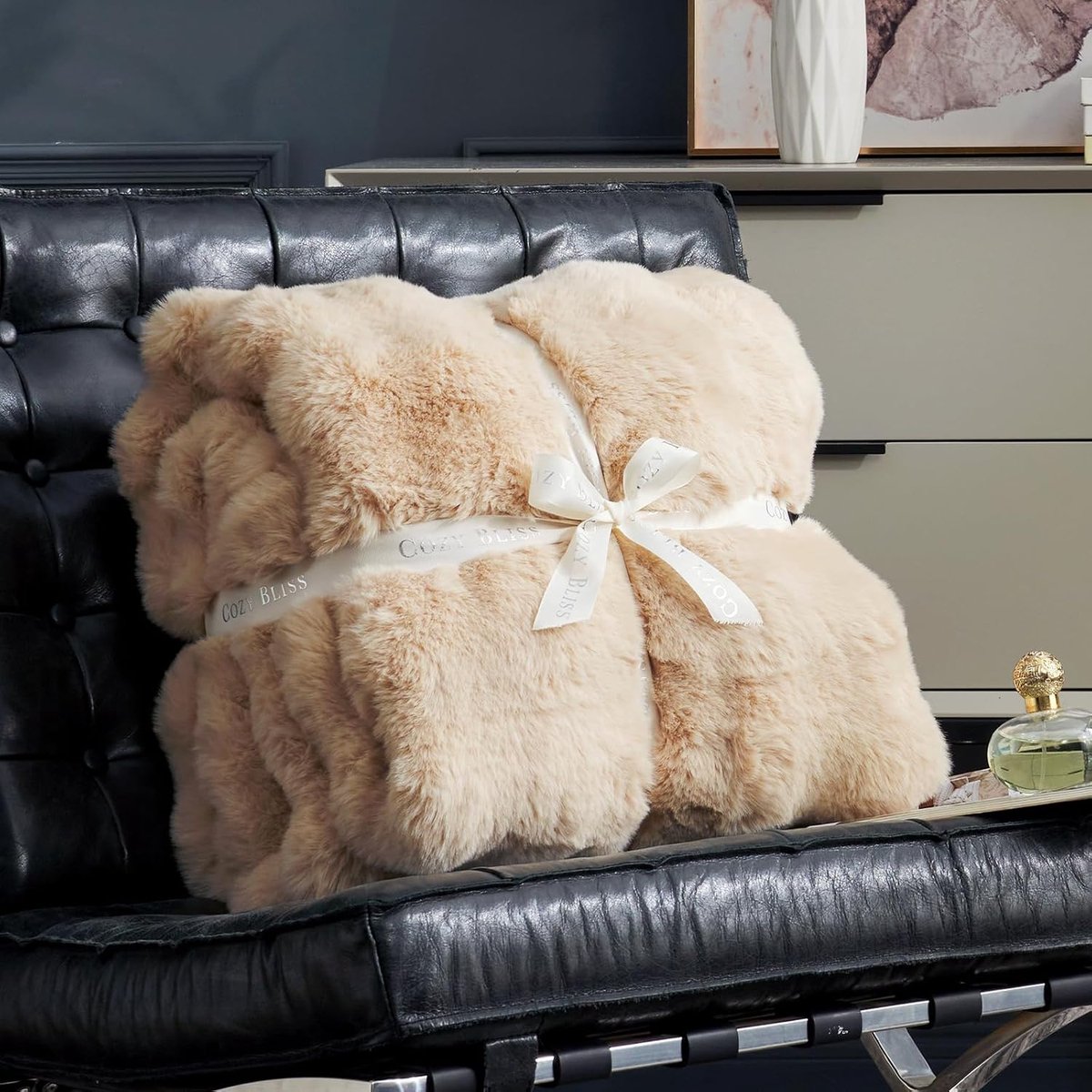 GKXLH Zachte pluizige deken - donzige dekens voor bank en woonkamer, warme grote bubbels voor bed - 180