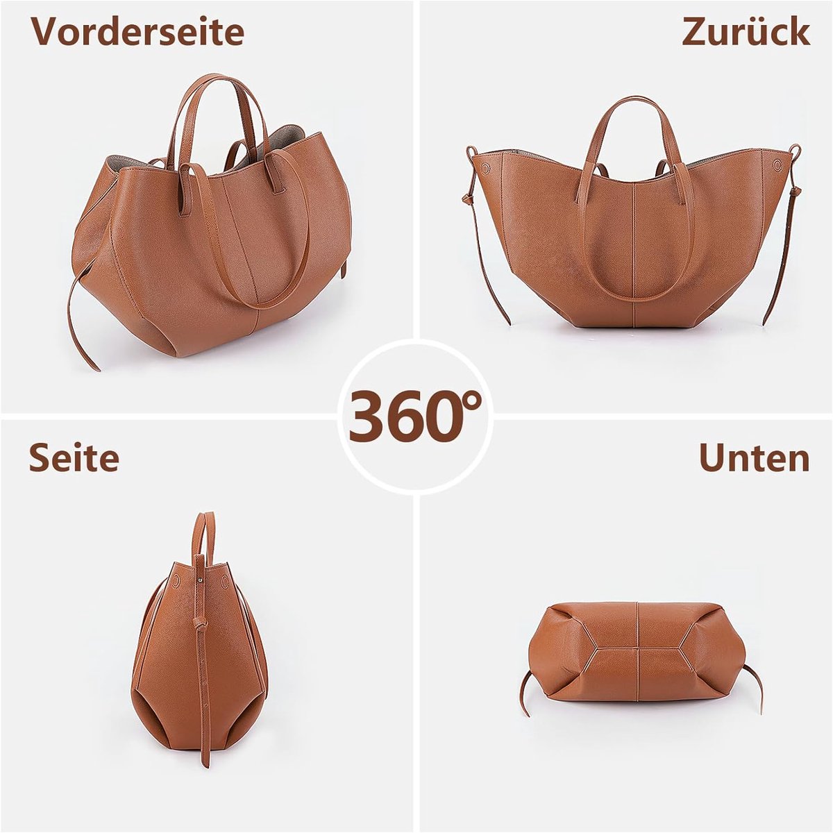 Tote Bag Handtas Dames - Grote Shoppertas van PU-Leer met Portemonnee