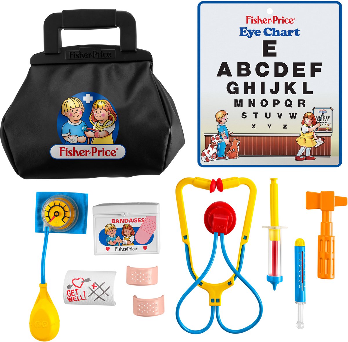 Fisher-Price Doktersset 1988 - 11-delige set voor fantasiespel - Mattel 80ste Terug in de Tijd — afbeelding 6