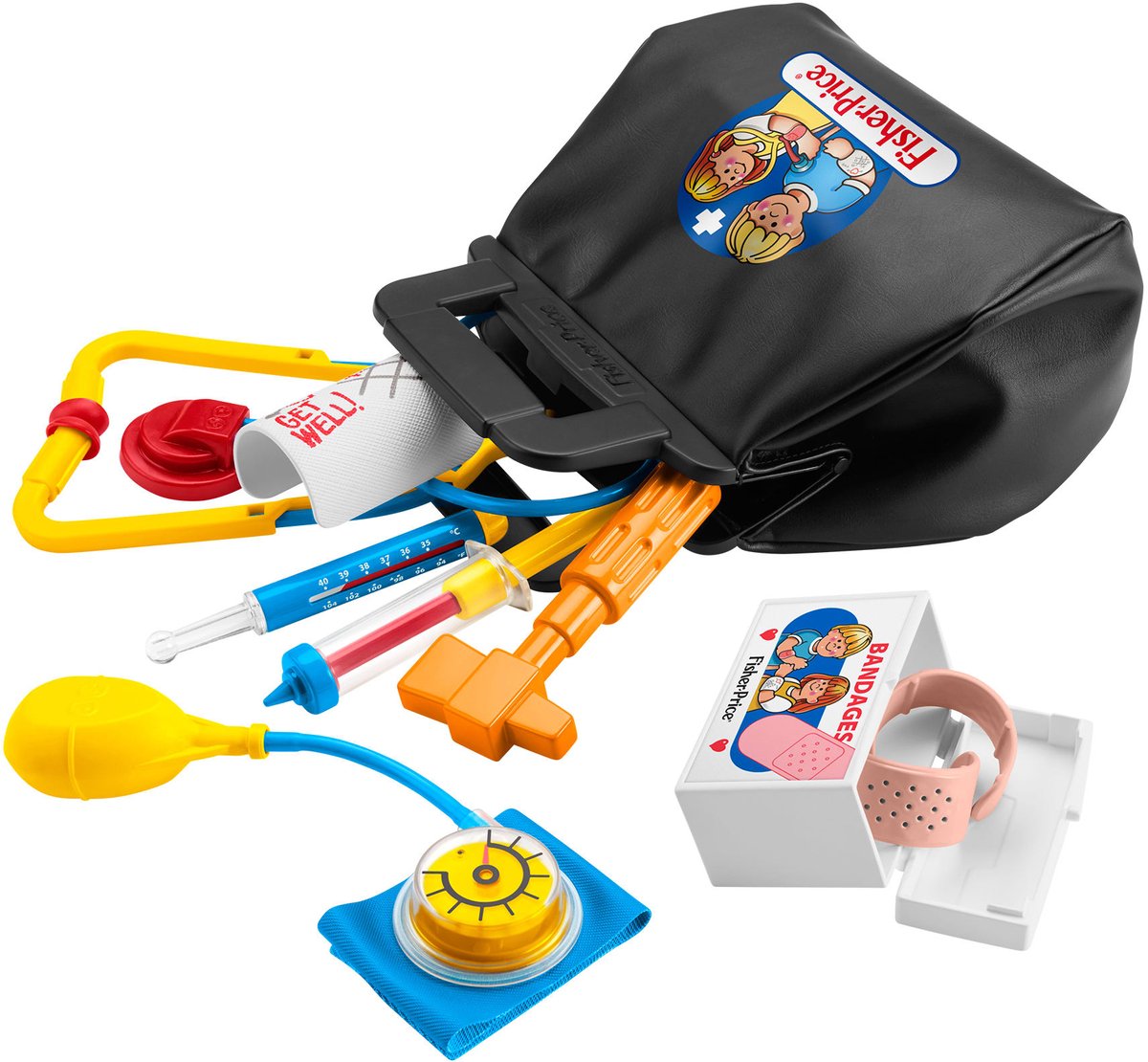 Fisher-Price Doktersset 1988 - 11-delige set voor fantasiespel - Mattel 80ste Terug in de Tijd — afbeelding 5