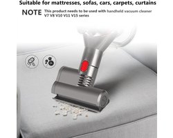 Geschikt voor Dyson V7 V8 V10 V11 V15 Vervangende Onderdelen, Mini Power Tool Motorkopborstel, Matrasborstel voor Bedden, Banken, Auto's, Tapijten en Gordijnen (Harde Nylon Borstel)