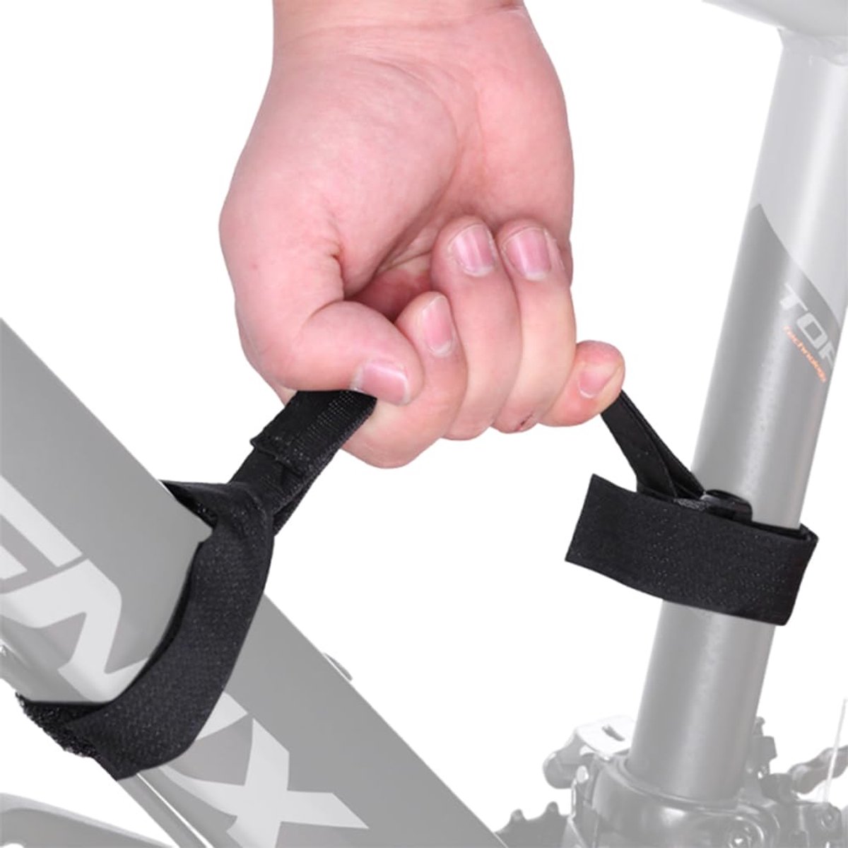 2-delige fietsriemen, mountainbike frame draagrek, outdoor fietsriemen hulpaccessoires, gemakkelijk mee te nemen