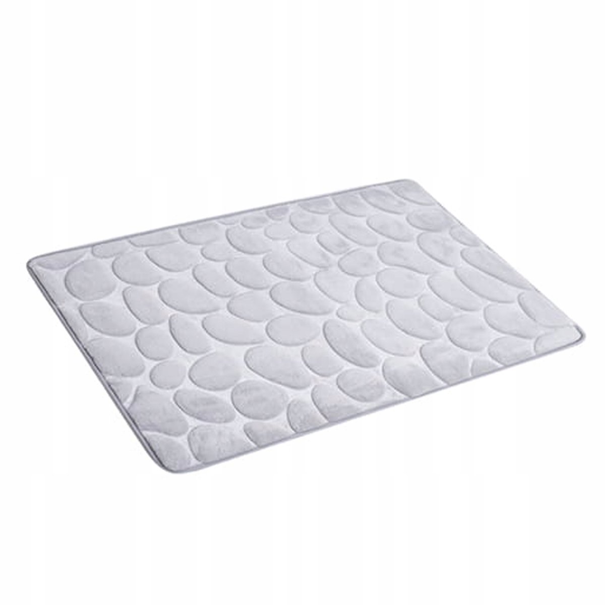 STAMAR - Stijlvolle Badmat Antislip Geheugen Vorm 60 x 40 cm - antislip - Grijs