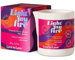 Love to Love - Light My Fire - Massagekaars - Lotusbloem