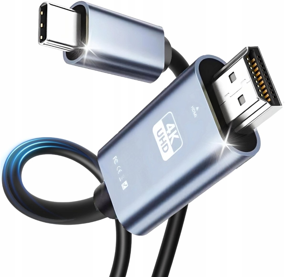 USB C naar HDMI 2.0 Kabel 2M SNOER ADAPTER UHD 4K 60Hz MHL 2M