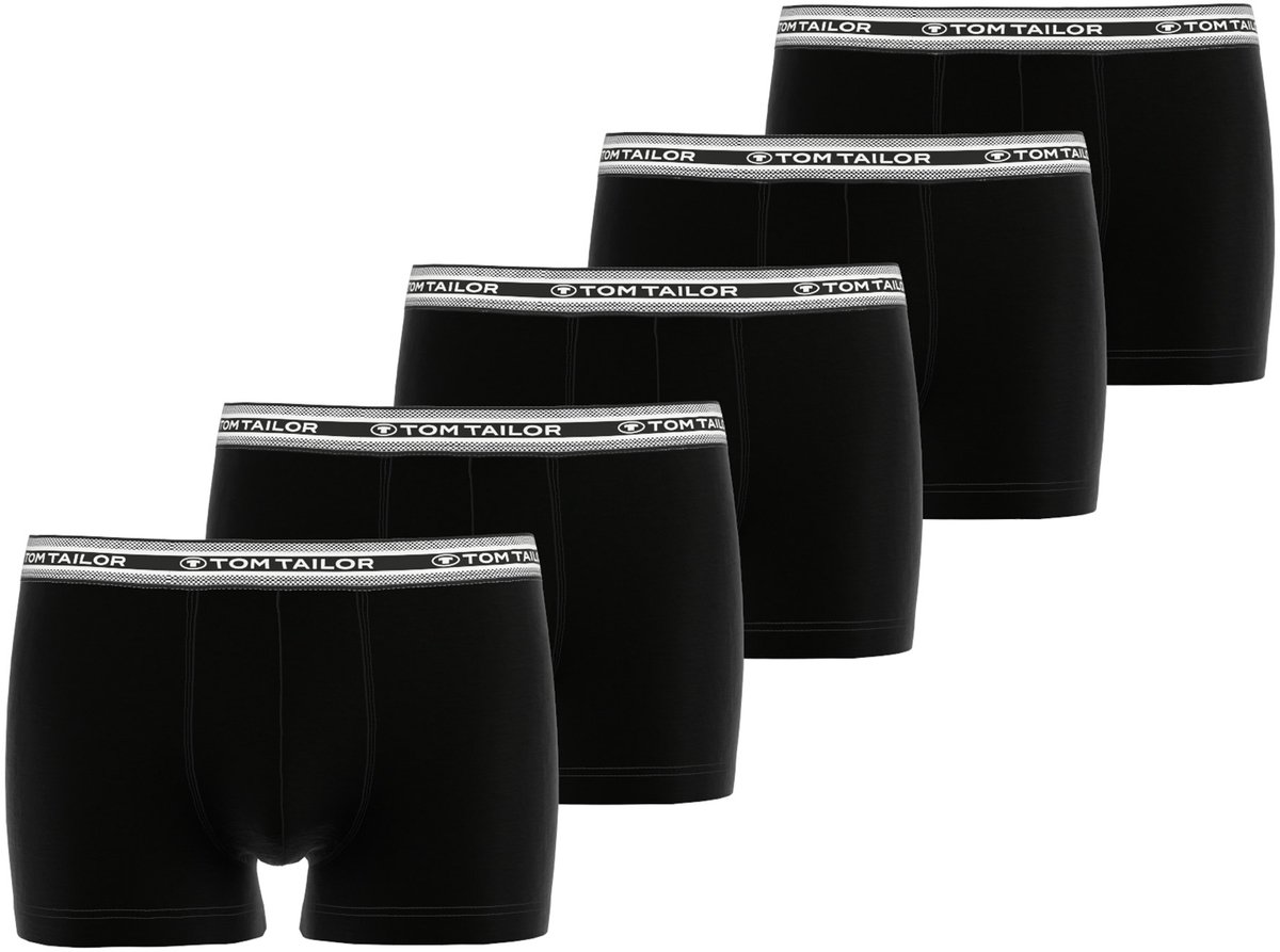 TOM TAILOR Buffer Heren Boxer Multipack - 5-Pack - Zwart