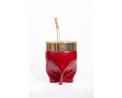 EquisMate - Keramische Kalebas - Bombilla - Gold - Voor Yerba Mate