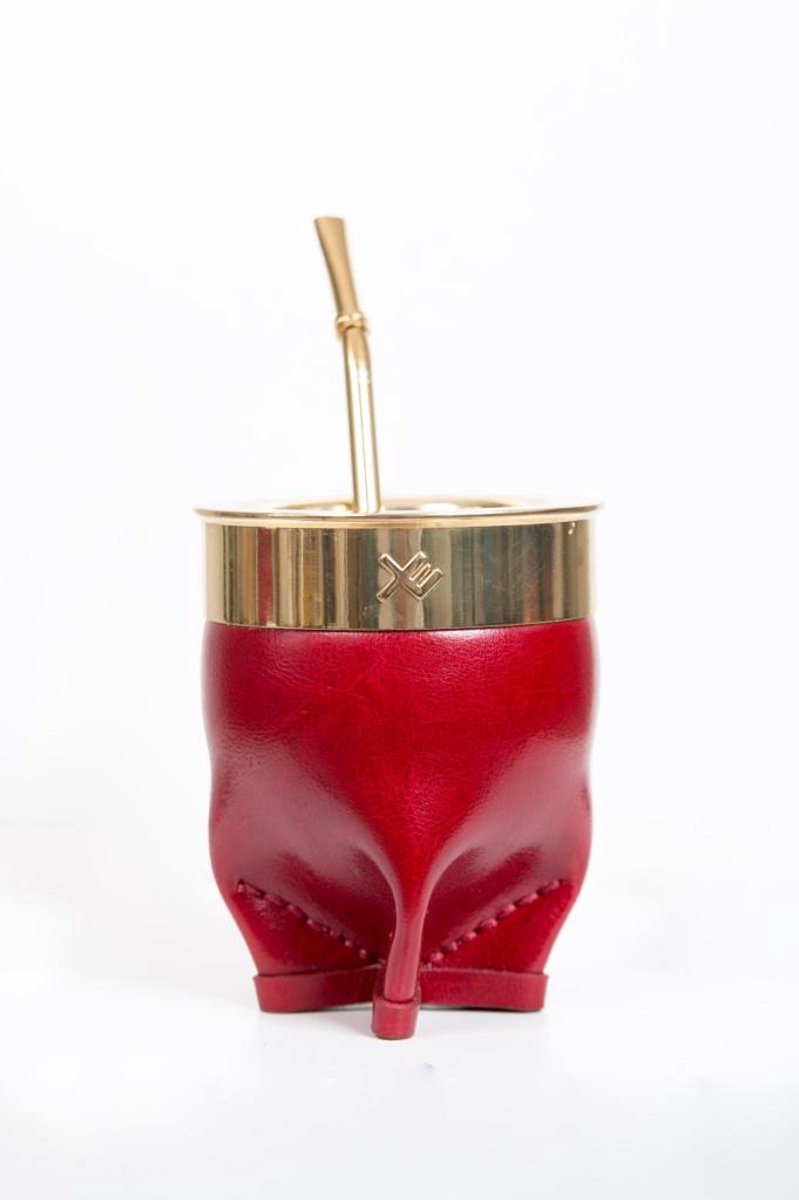 EquisMate - Keramische Kalebas - Bombilla - Gold - Voor Yerba Mate
