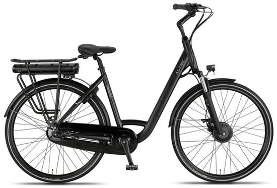 Altec Diamond Elektrische Fiets 28 inch Lage Instap 250W Voorwielmotor 468Wh Accu Shimano Nexus 7 Hydraulische Remmen Mat Zwart
