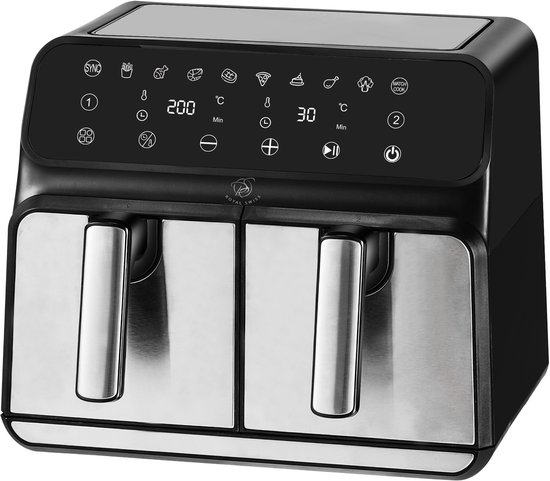 Royal Swiss Dubbele Airfryer Heteluchtfriteuse 8L - 1700W - - Royal - €104,99