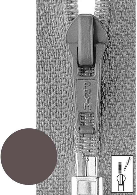 Opti P60 Rits dubbel deelbaar 90 cm nylon kleur zwart 0000 | Holten
