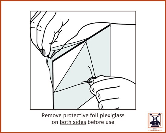 Cadre photo 50x50 cm - MDF - Chêne Foncé - Colonia