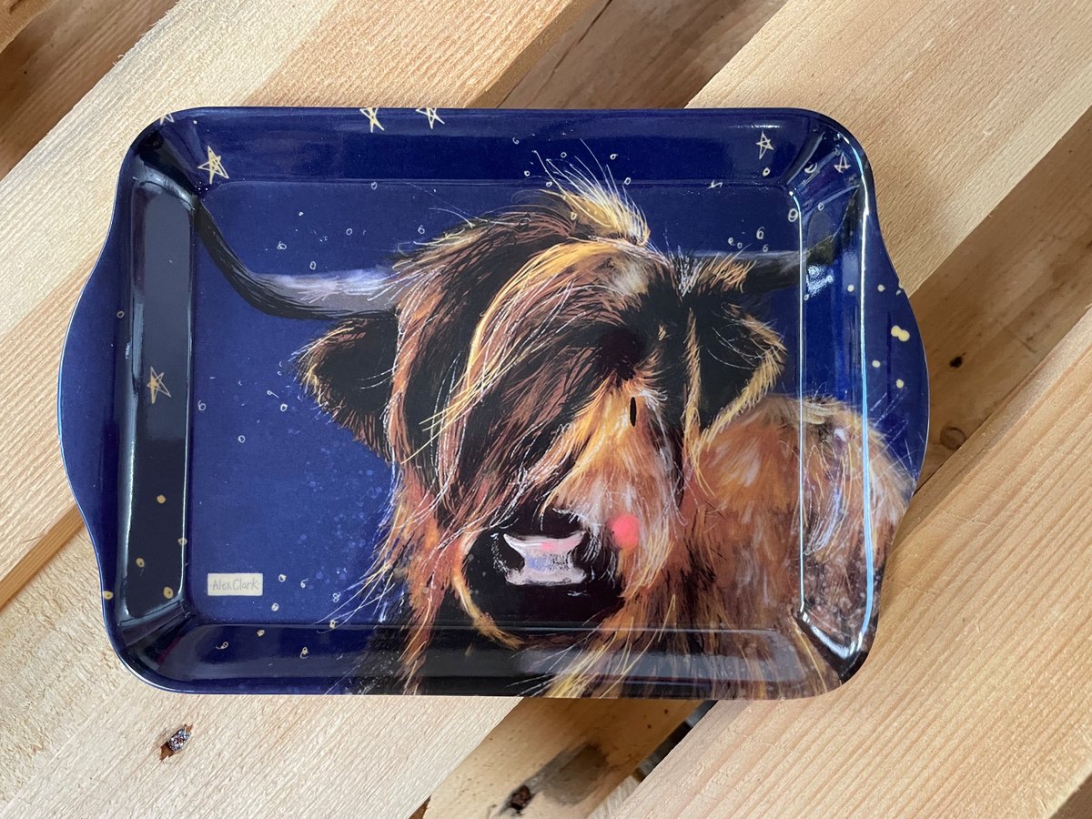 Alex Clark Dienblad Klein Formaat Hooglander ~ Melamine Tray Highland Cow