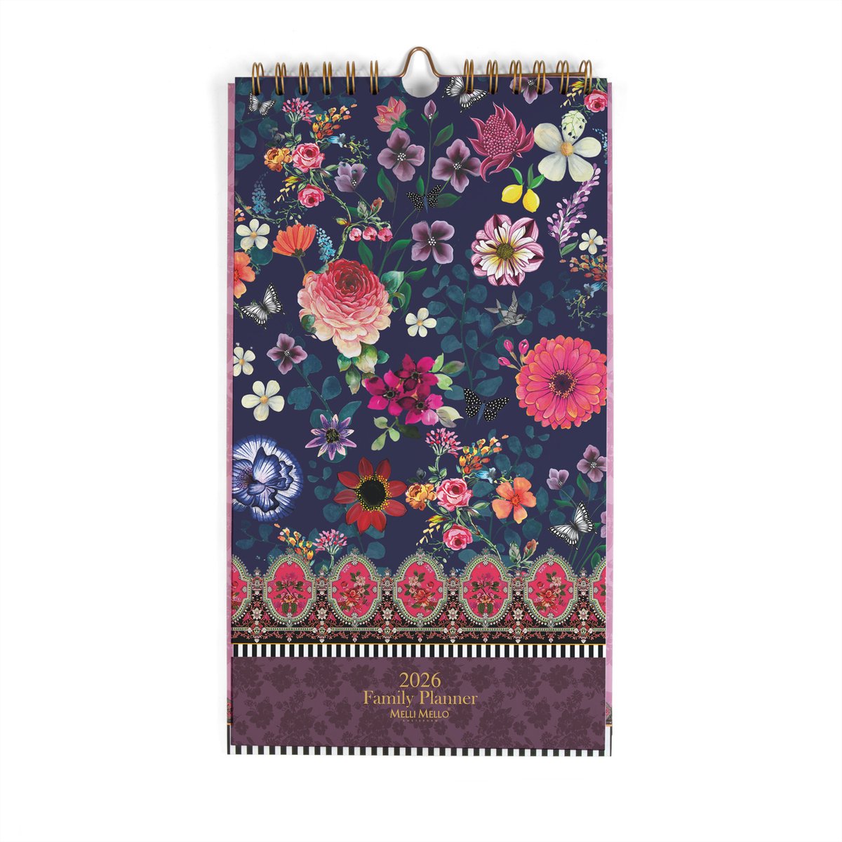 Melli Mello Bloomscape Familieplanner 2026 - 37x21 cm - Kleurrijke bloemen