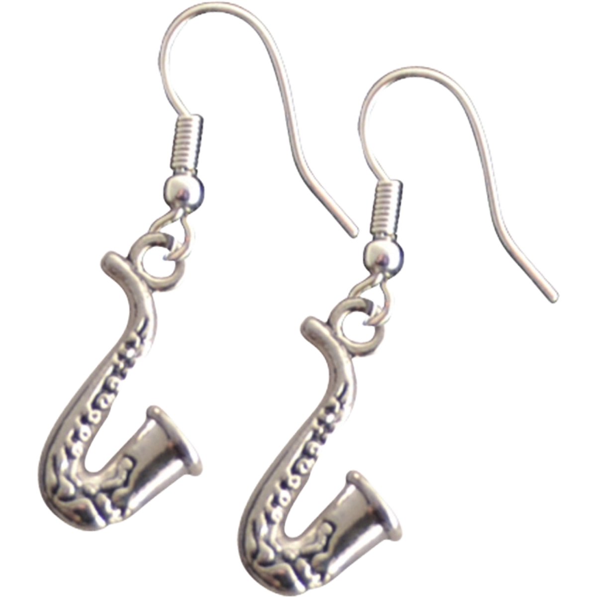 MusicGifts - Saxofoon oorbellen - zilverkleurig