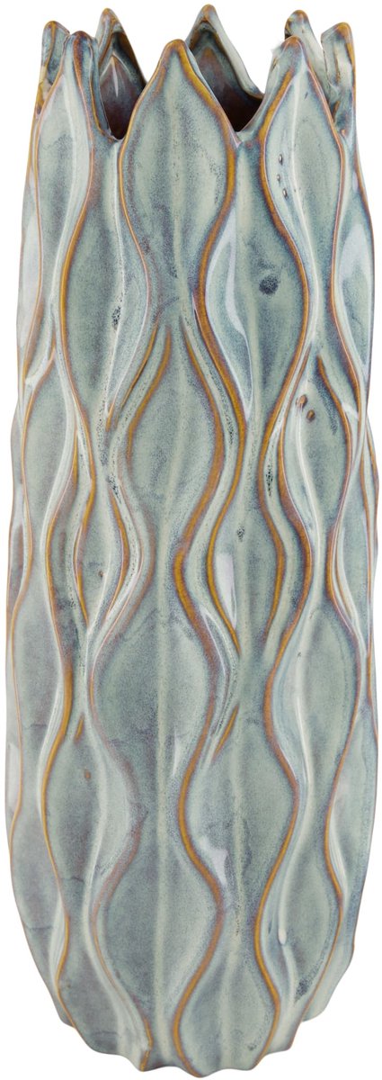 Vase ceramic 15x15x40.5cm Blauw