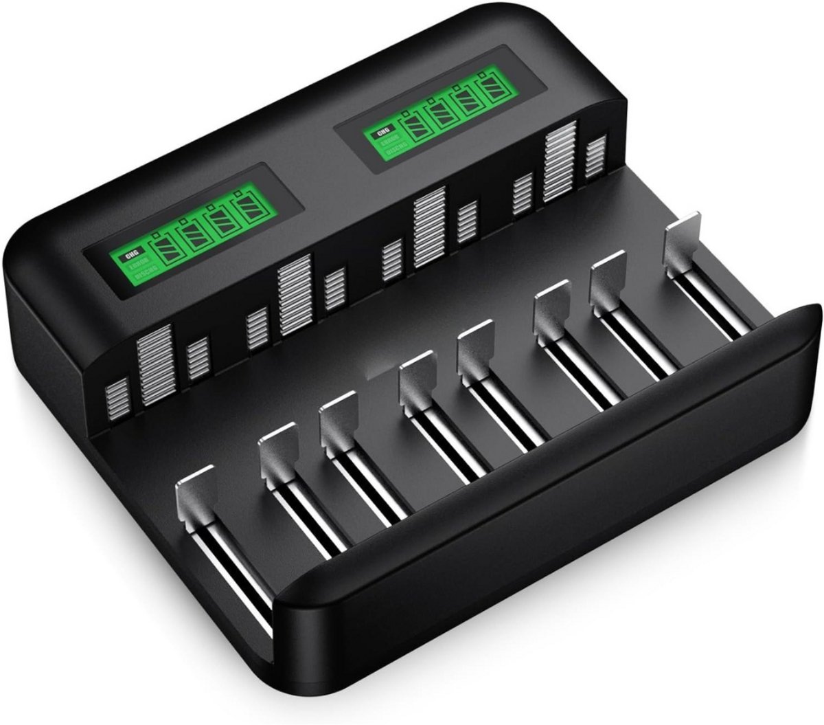 MMM® Batterijlader - Oplaadbare Batterijen aa - Batterij - met LCD-Scherm - voor AA AAA Batterijen