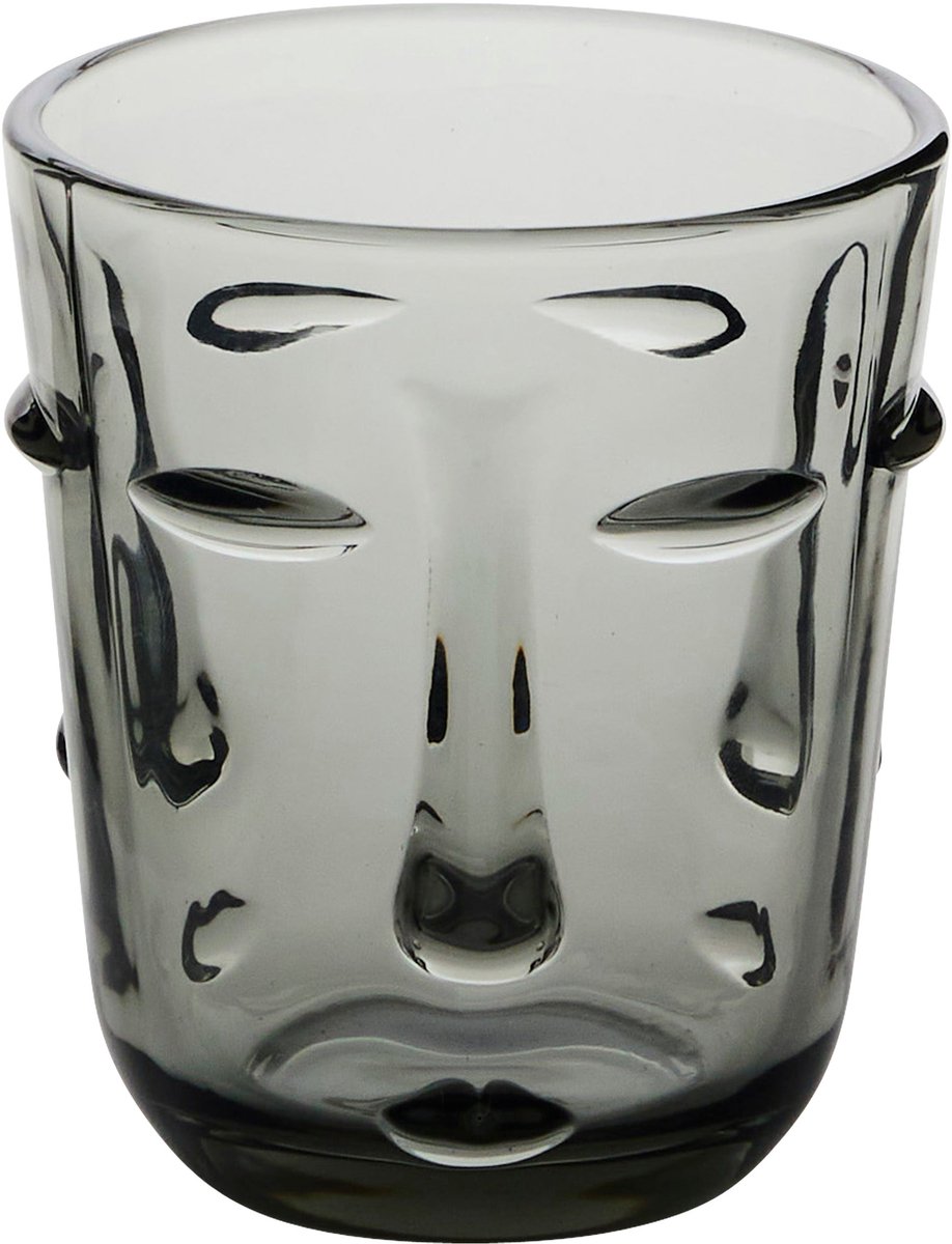 Secret de Gourmet Face Waterglas - 30cl - Set van 6 stuks - Grijs