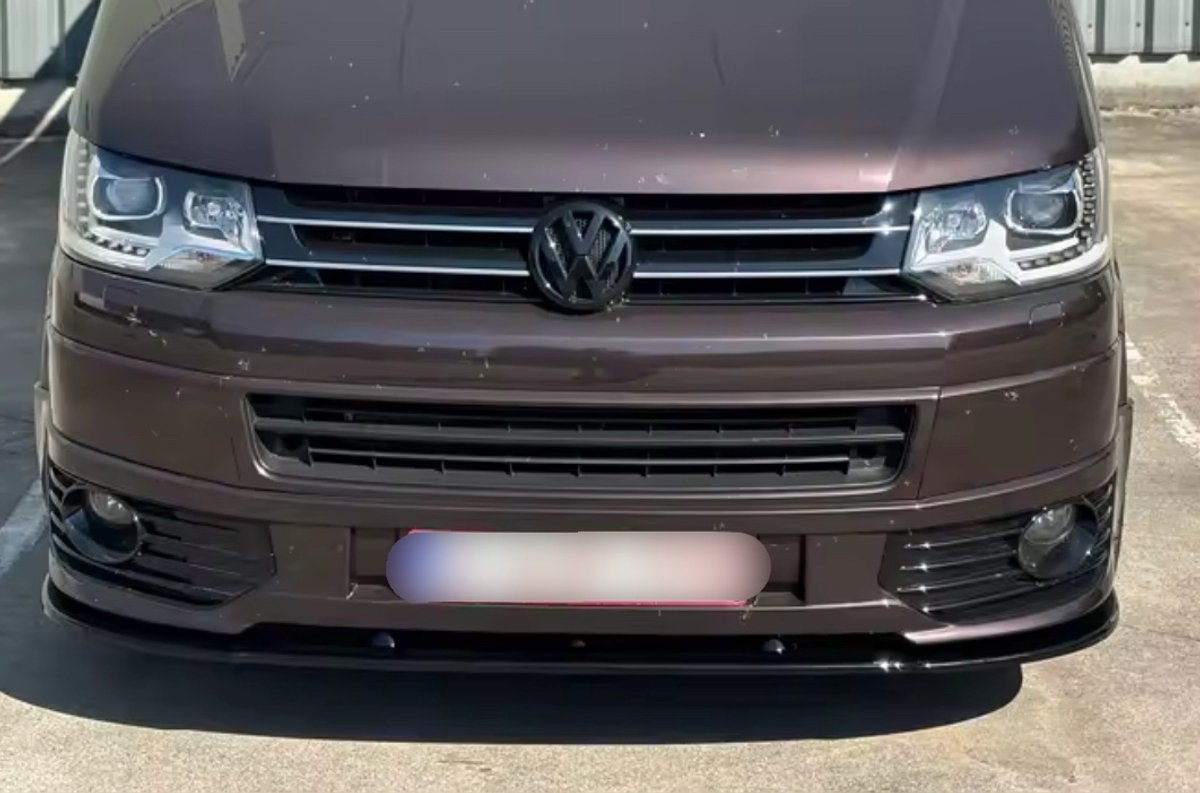 Voorspoiler/Front splitter VW Transporter T5.1 Hoogglans zwart