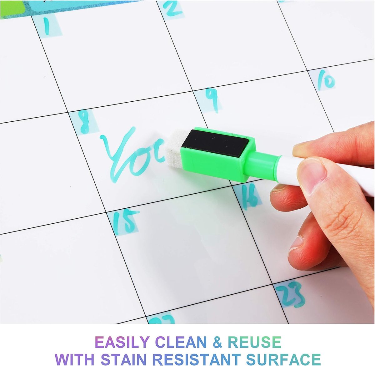 Weekplanner - Magnetische Planner - Magnetische Maandplanner - Whiteboard Magnetische Koelkastkalender - Whiteboard Magnetische Kalender voor op de koelkast, muur, keukendecoratie of boodschappenlijstje — cadeau in Kalenders & Planners - foto 4