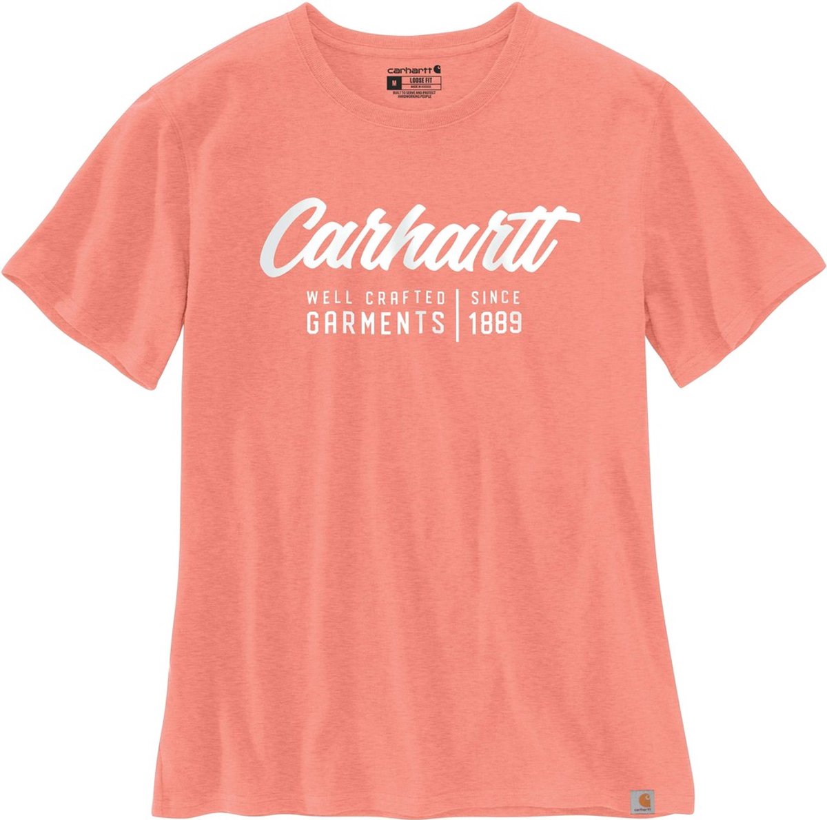Carhartt Damen Crafted Graphic S/S T-Shirt Hibiscus Heather-XS Rosa