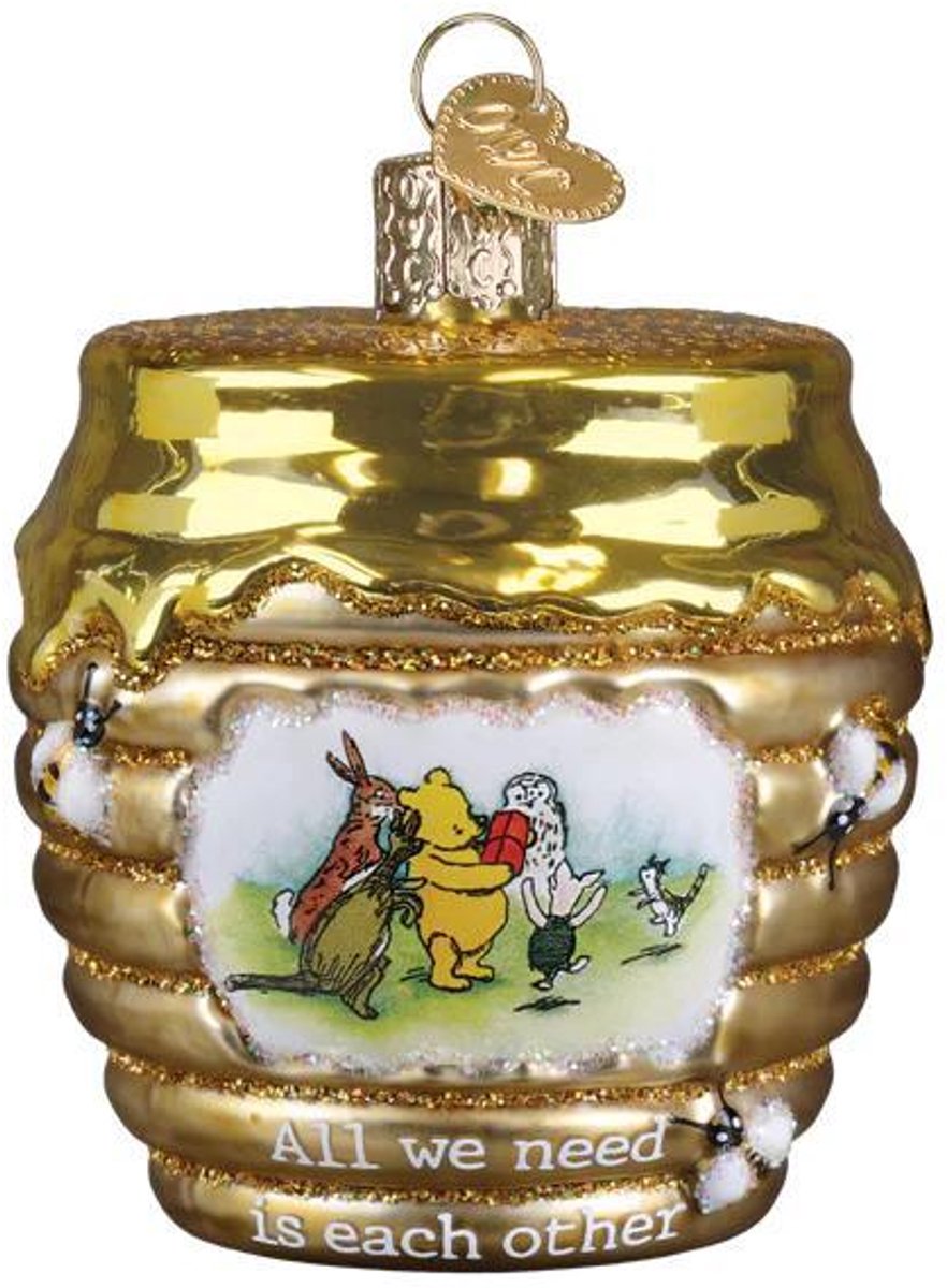 Kerstbal Honingpot Winnie de Poeh – Handgemaakt glazen ornament van Old World Christmas
