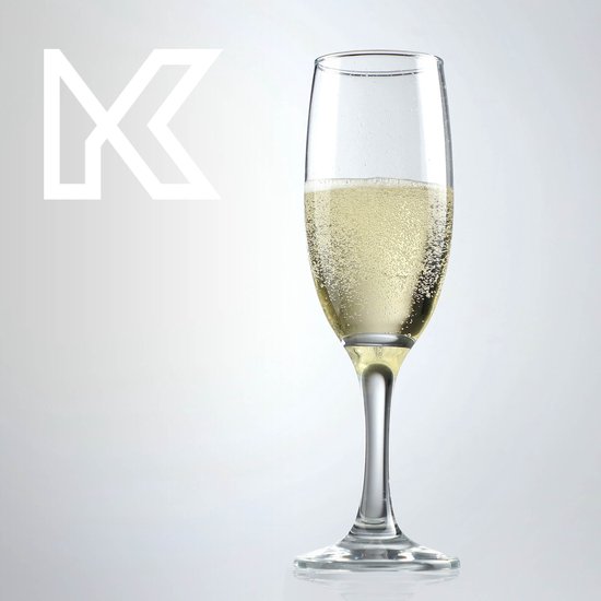 Verres à vin KADAX, verre à vin lavable au lave-vaisselle, ensemble de verres de haute qualité et élégants pour le vin rouge et blanc, verres à vin pour servir le vin et le champagne (6 x 190 ml, pour le champagne)