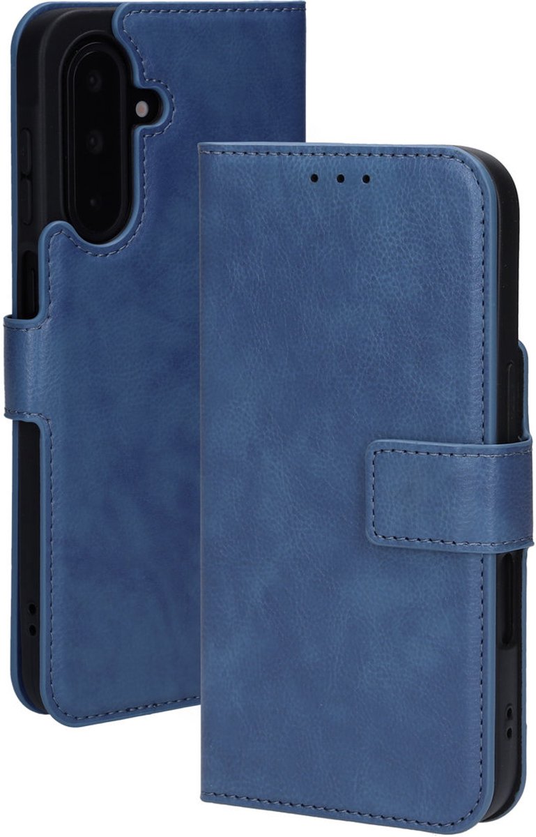 Mobiparts hoesje geschikt voor Samsung Galaxy A17 - Wallet/Boekhoesje - Eco Leer - Magneet Sluiting - Opberg vakken - Blauw
