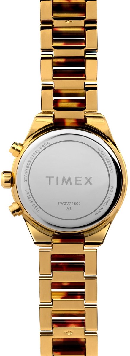 Timex Timex Classic Premium Quartz Analog Chronograph Goud En Schildpad Case: 100% Alloy| Bracelet: 100% Alloy 38 mm TW2V74700AJ, TW2V74800AJ, TW2V74900AJ, TW2V75000AJ