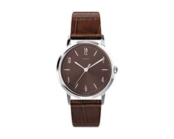 Timex Marlin Handwind Mechanisch Handopwindhorloge Bruin Kast: 100% Roestvrij Staal | Armband: 100%Leer 34 TW2W93300AJ